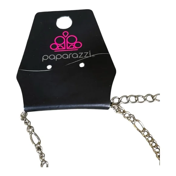 Paparazzi Necklace Silver Pink Light Blue White Accessories Compete your Look - Picture 9 of 10